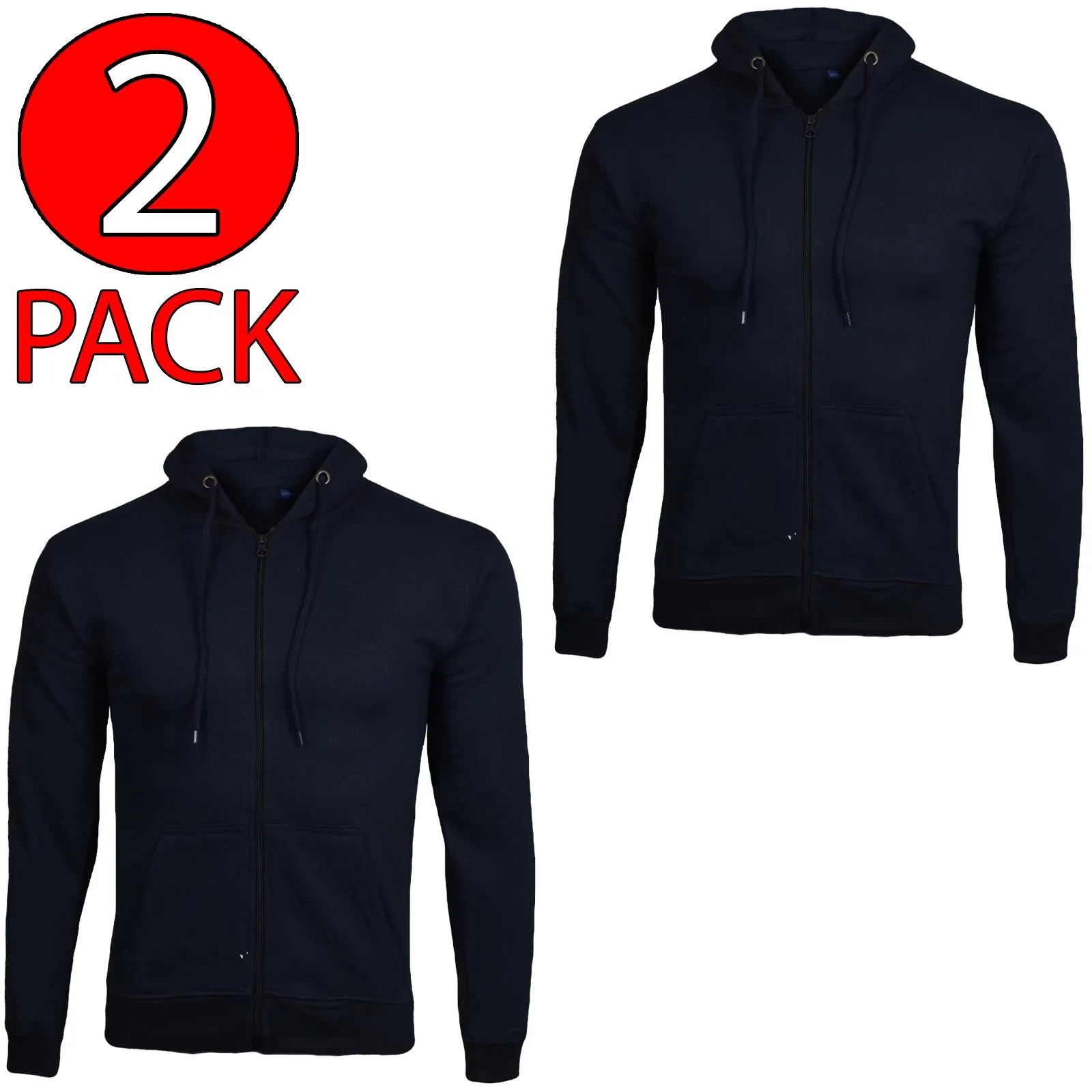 2 Pack Kids Same Cord Zip up Hoodie