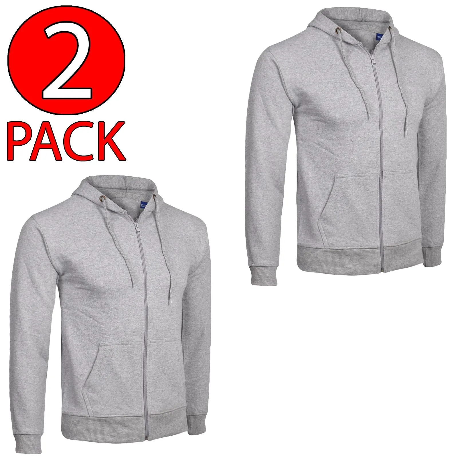 2 Pack Kids Same Cord Zip up Hoodie