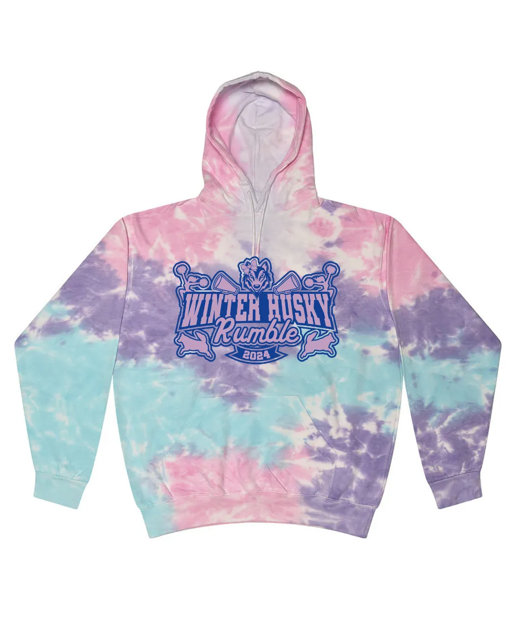 2024 Winter Husky Rumble Tie Dye Hoodies