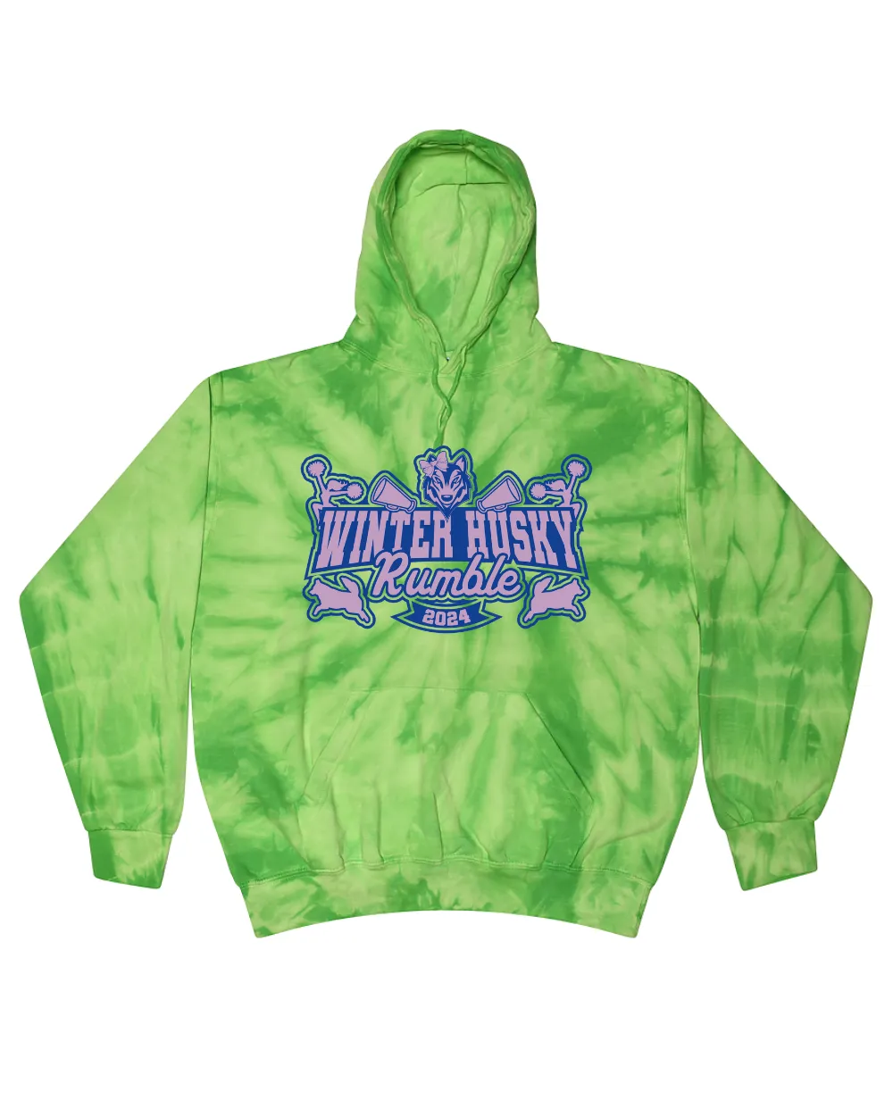 2024 Winter Husky Rumble Tie Dye Hoodies