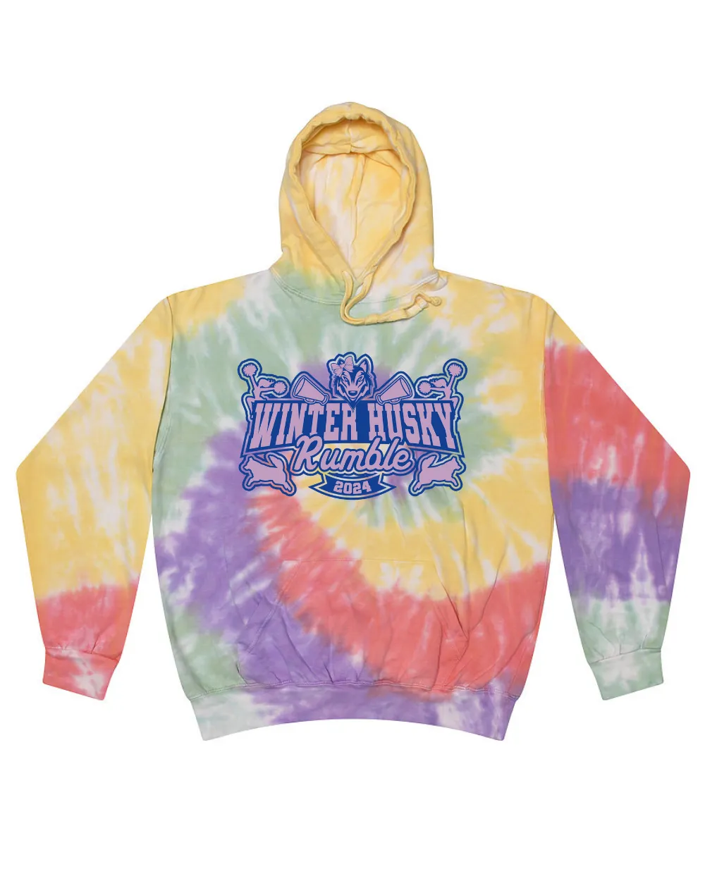 2024 Winter Husky Rumble Tie Dye Hoodies