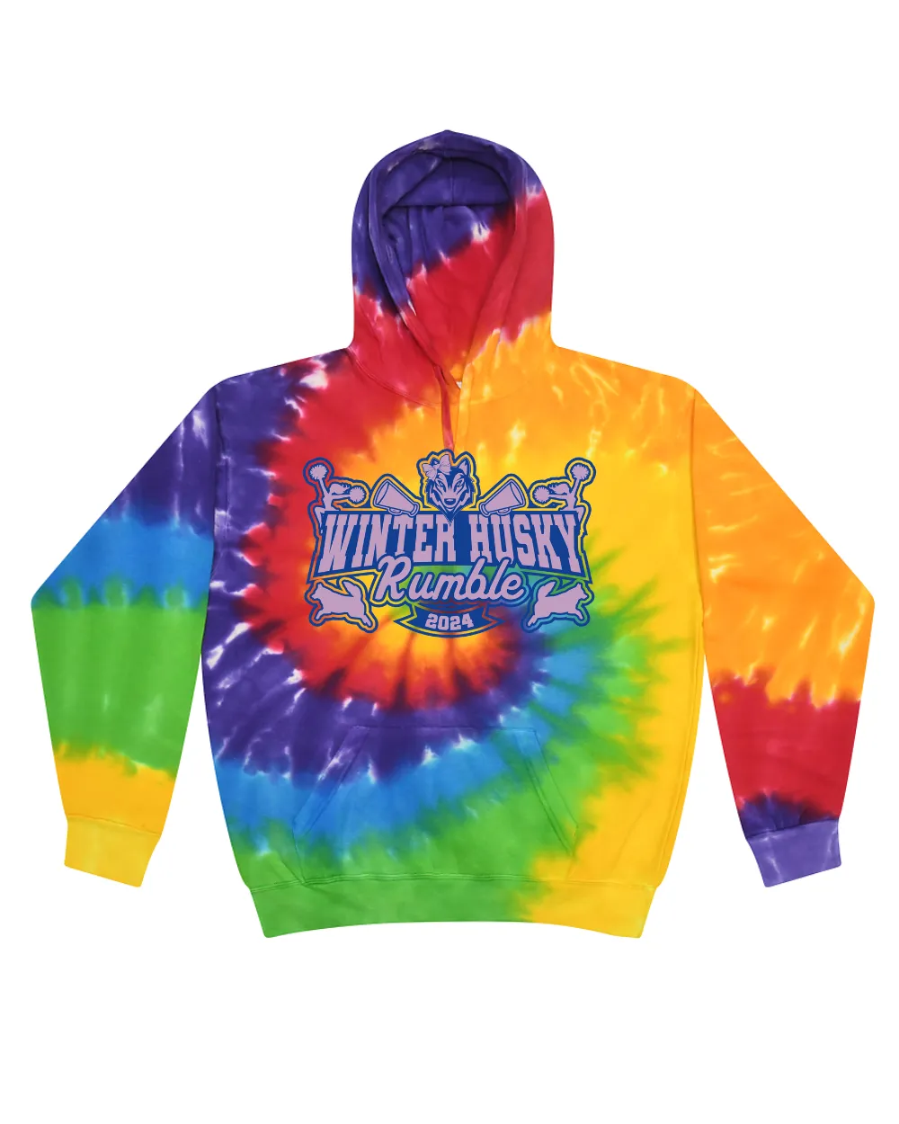 2024 Winter Husky Rumble Tie Dye Hoodies