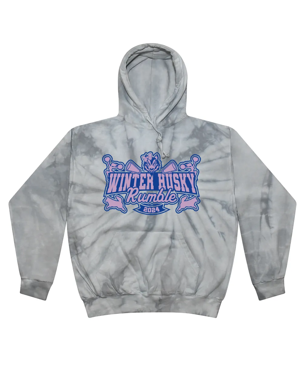 2024 Winter Husky Rumble Tie Dye Hoodies