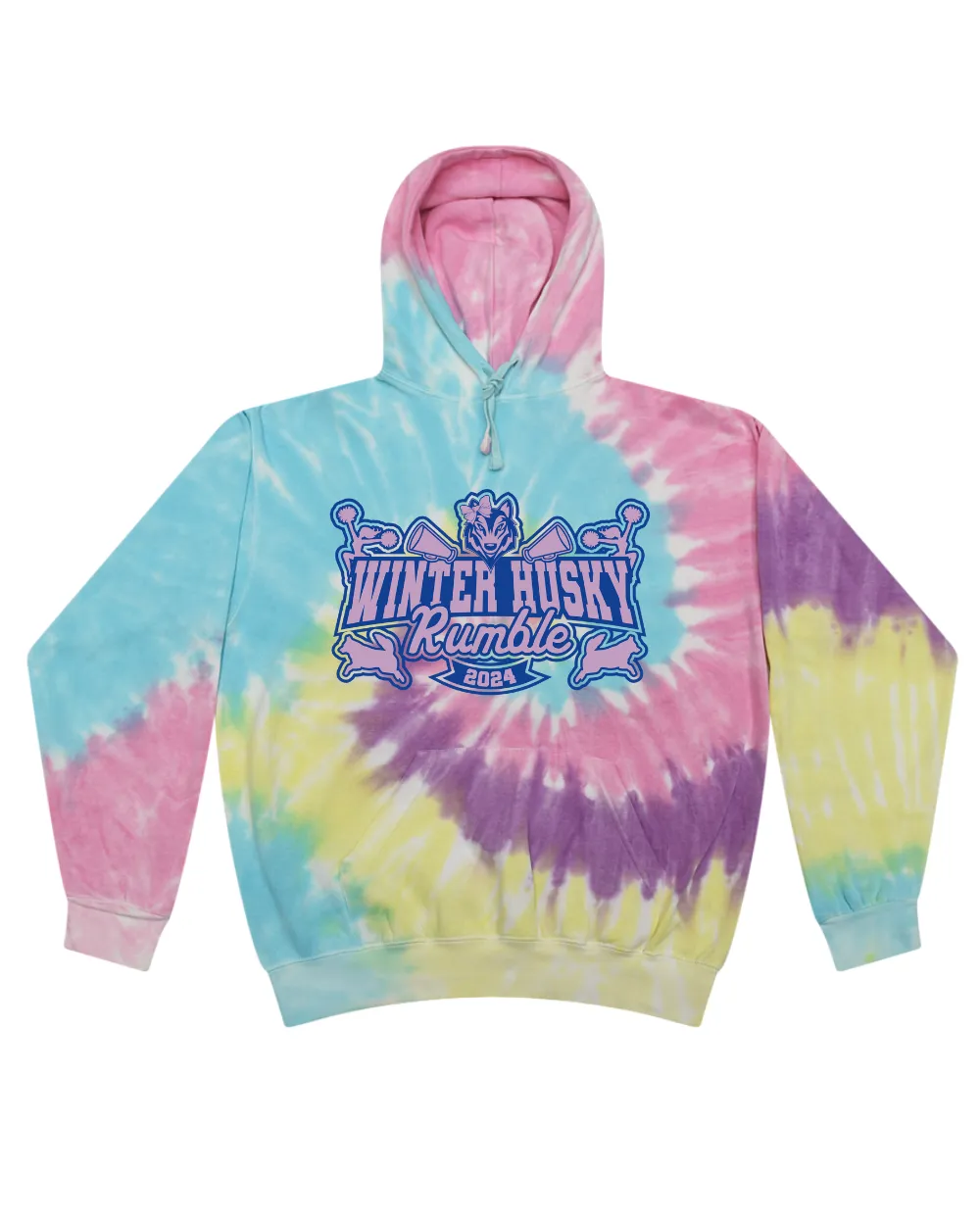 2024 Winter Husky Rumble Tie Dye Hoodies