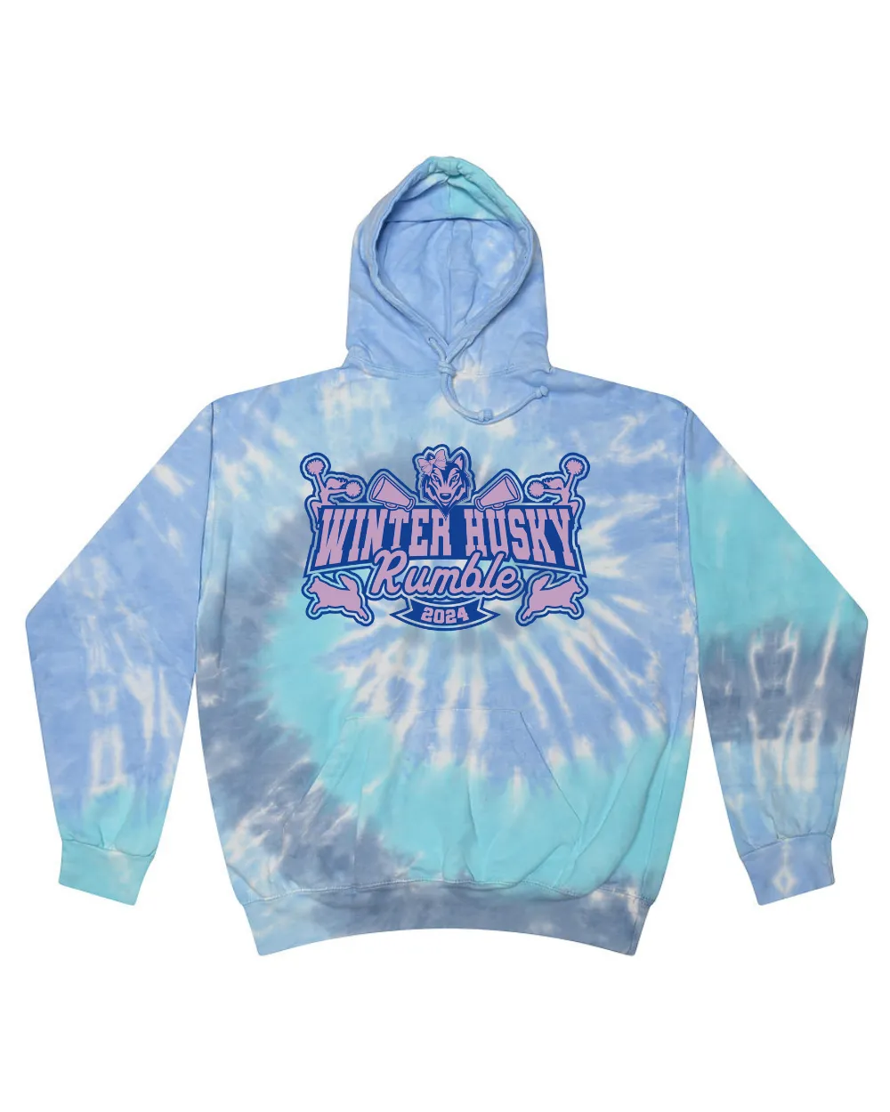 2024 Winter Husky Rumble Tie Dye Hoodies