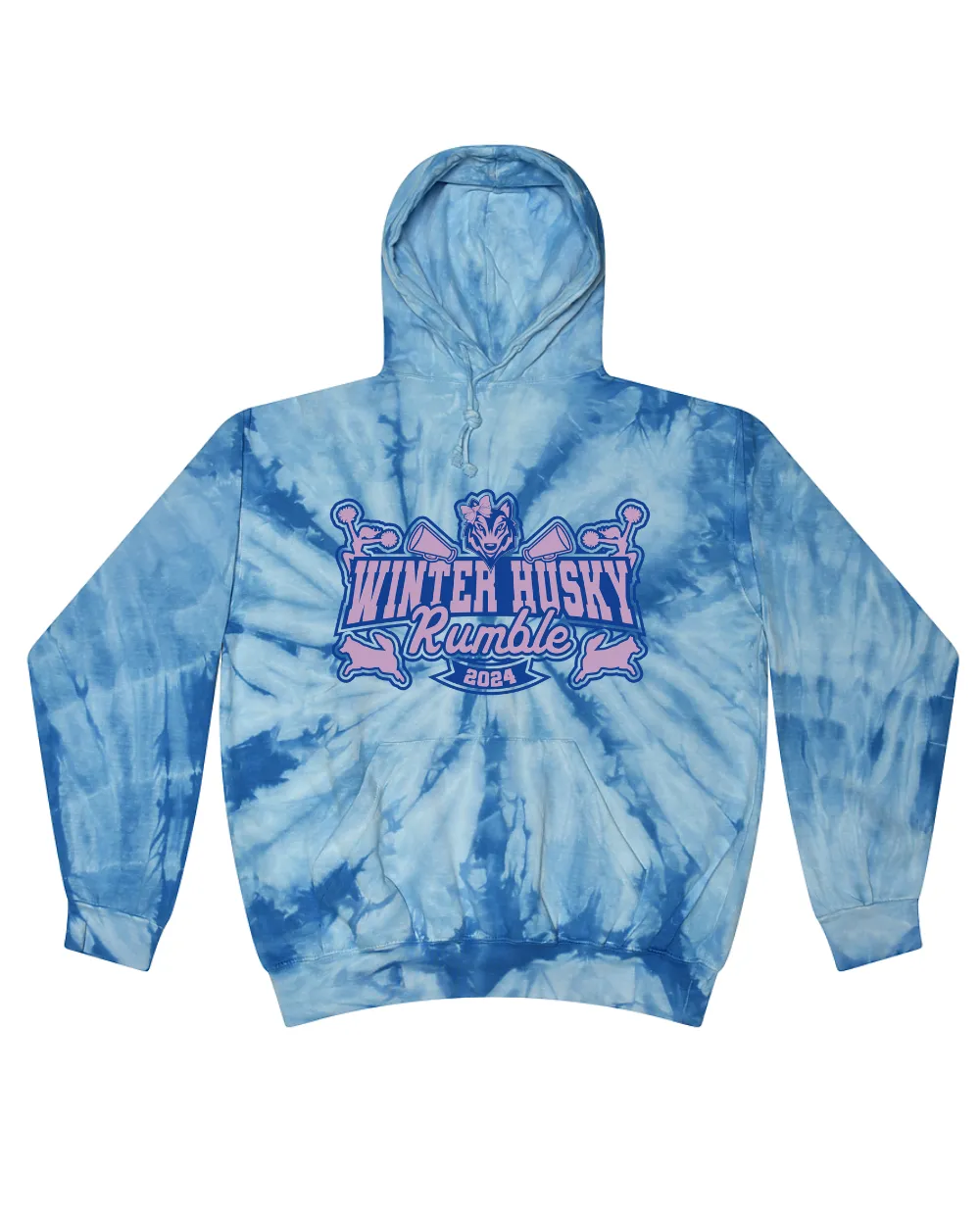 2024 Winter Husky Rumble Tie Dye Hoodies