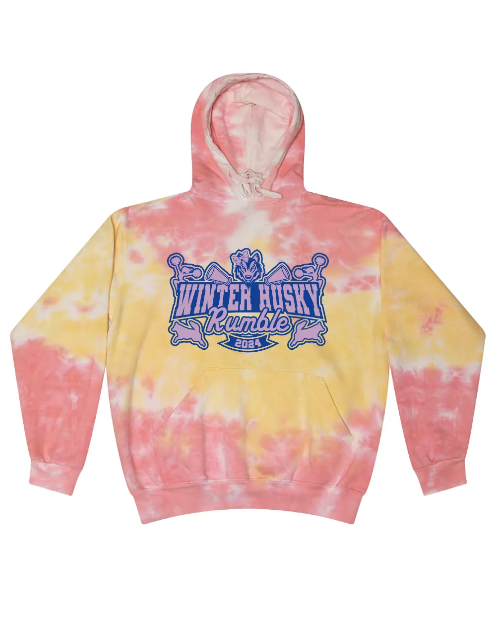 2024 Winter Husky Rumble Tie Dye Hoodies