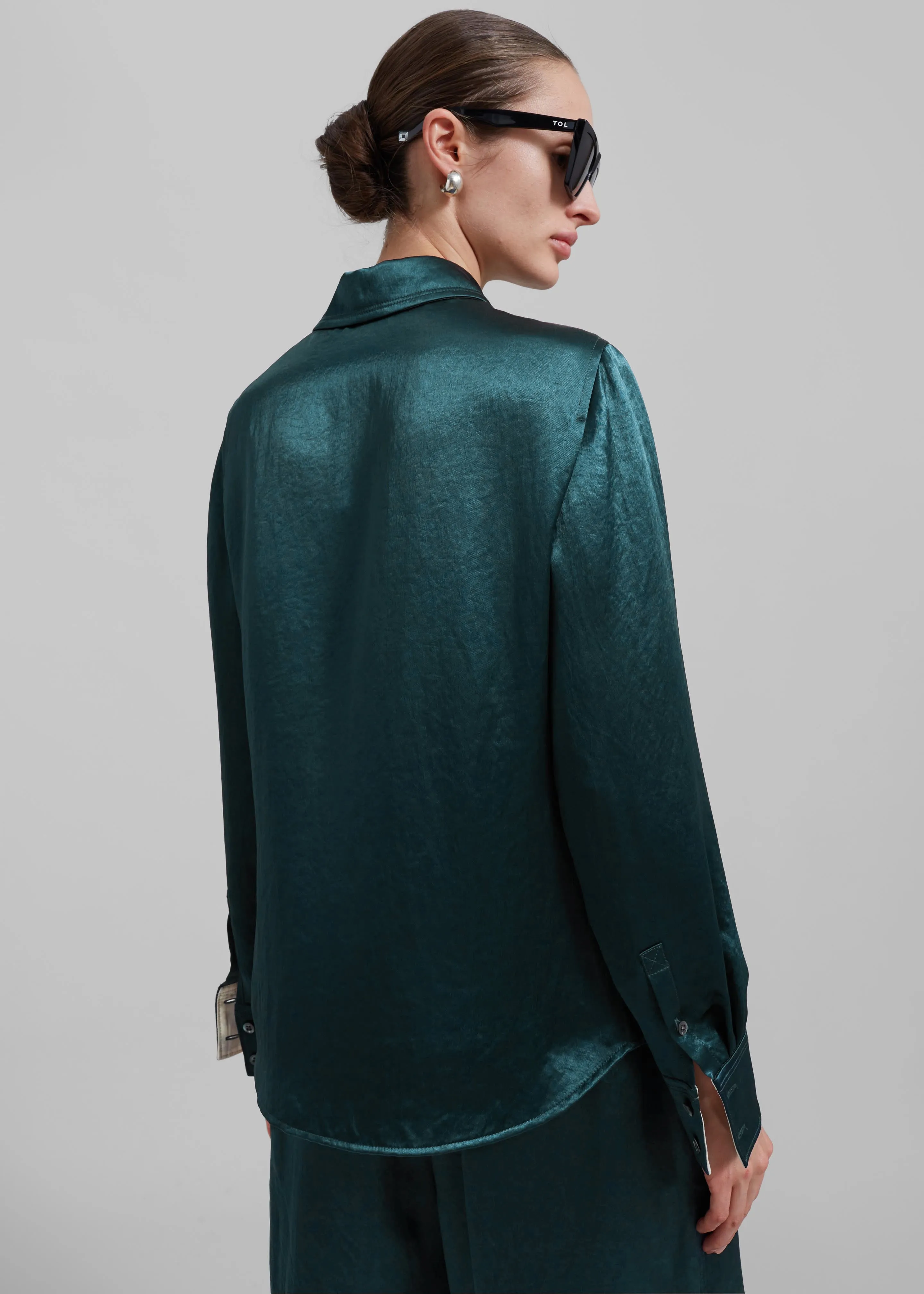 3.1 Phillip Lim Classic Satin Shirt - Deep Ocean