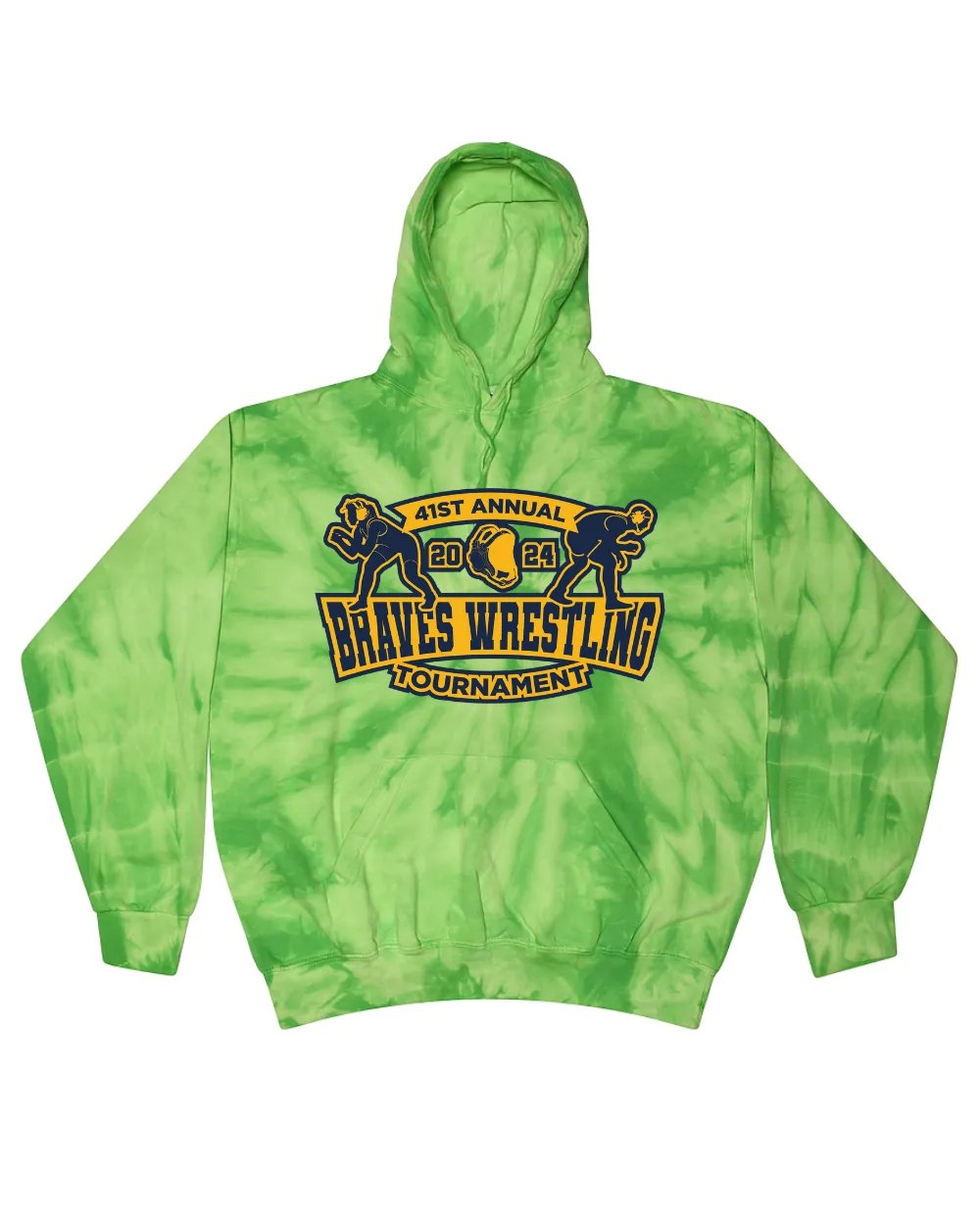 41th Annual Braves Wrestling Tournament - Tie Dye Hoodies
