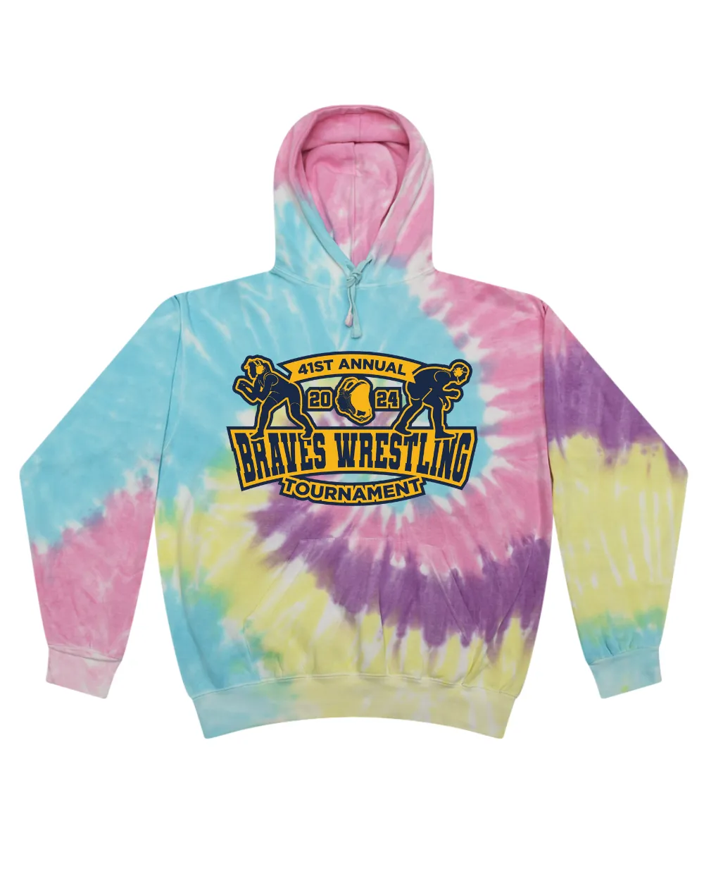 41th Annual Braves Wrestling Tournament - Tie Dye Hoodies