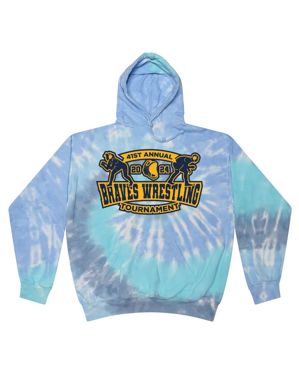 41th Annual Braves Wrestling Tournament - Tie Dye Hoodies