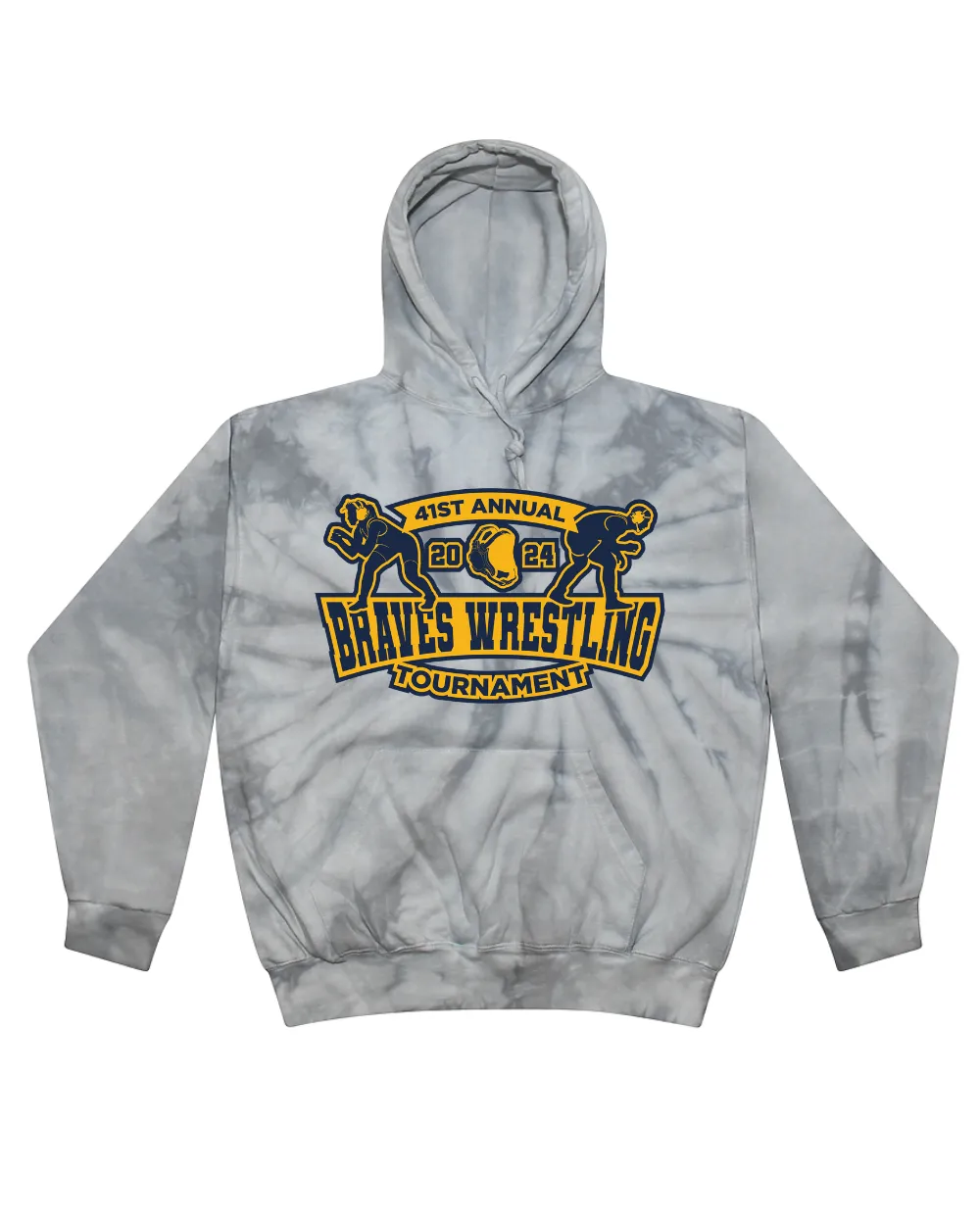 41th Annual Braves Wrestling Tournament - Tie Dye Hoodies