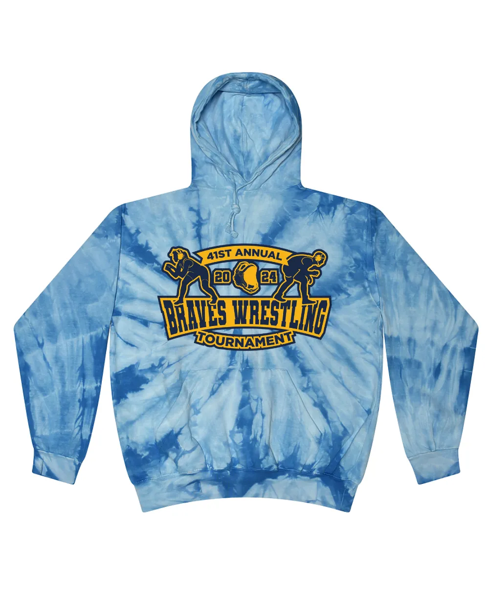 41th Annual Braves Wrestling Tournament - Tie Dye Hoodies