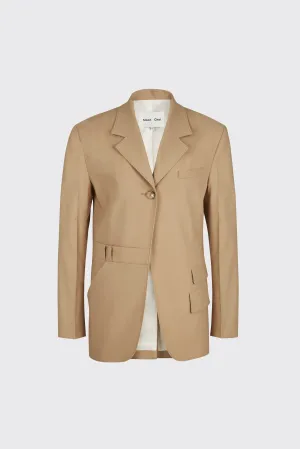 [60% OFF] Sand oversized trousers blazer