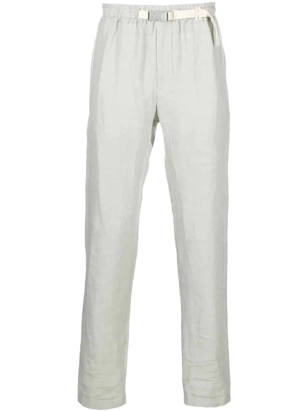$795 ELEVENTY - Baby Blue LINEN Belted Ivory Tipped Casual Pants - 33W