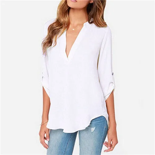 9 colors Feminino Trendy S-5XL Plus Size Women Blouses Ladies Office Shirts Long Sleeve Top Women Clothing