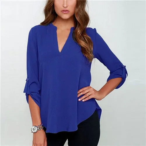 9 colors Feminino Trendy S-5XL Plus Size Women Blouses Ladies Office Shirts Long Sleeve Top Women Clothing