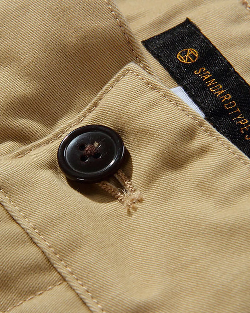 Adjustable Waist Trousers - Khaki