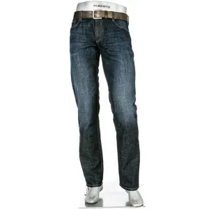 Alberto Pipe Authentic Denim Wash Dark Blue Jeans - Regular Fit