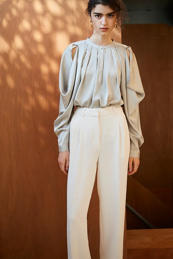 Alia Satin Blouse <br>-Mint-