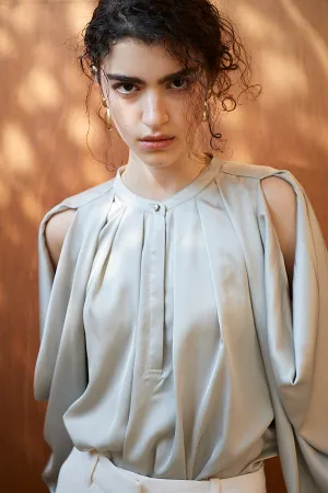 Alia Satin Blouse <br>-Mint-