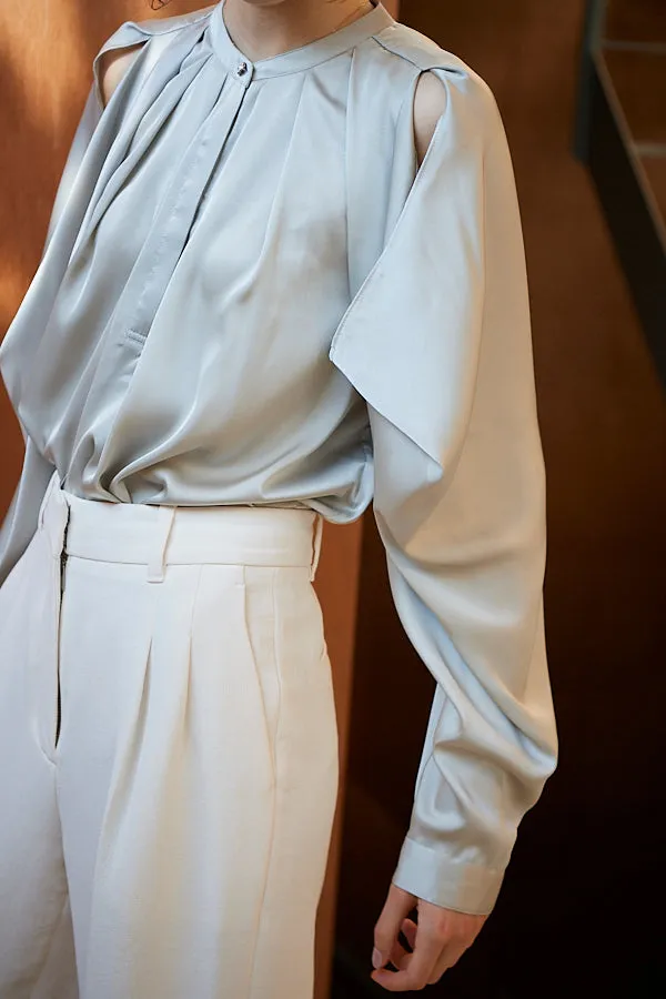 Alia Satin Blouse <br>-Mint-