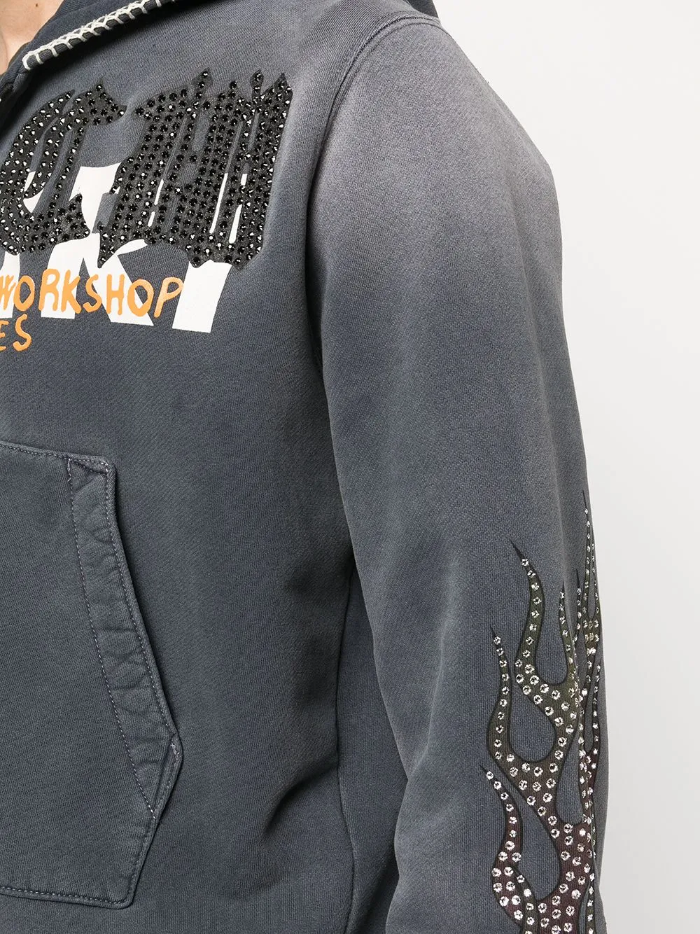 AMIRI logo zipped hoodie