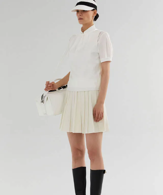 Anell Golf French Wool Skirt - Cream
