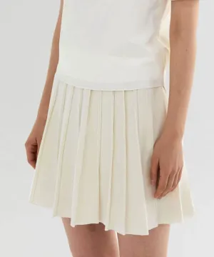 Anell Golf French Wool Skirt - Cream