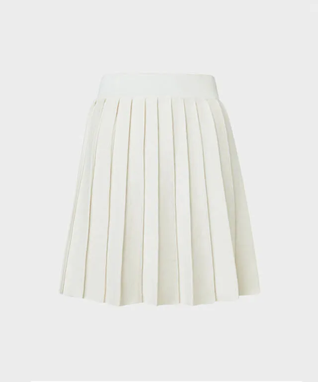 Anell Golf French Wool Skirt - Cream