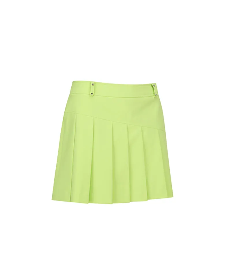 ANEW Women's Logo Band Point Pleats Skirt - Lime