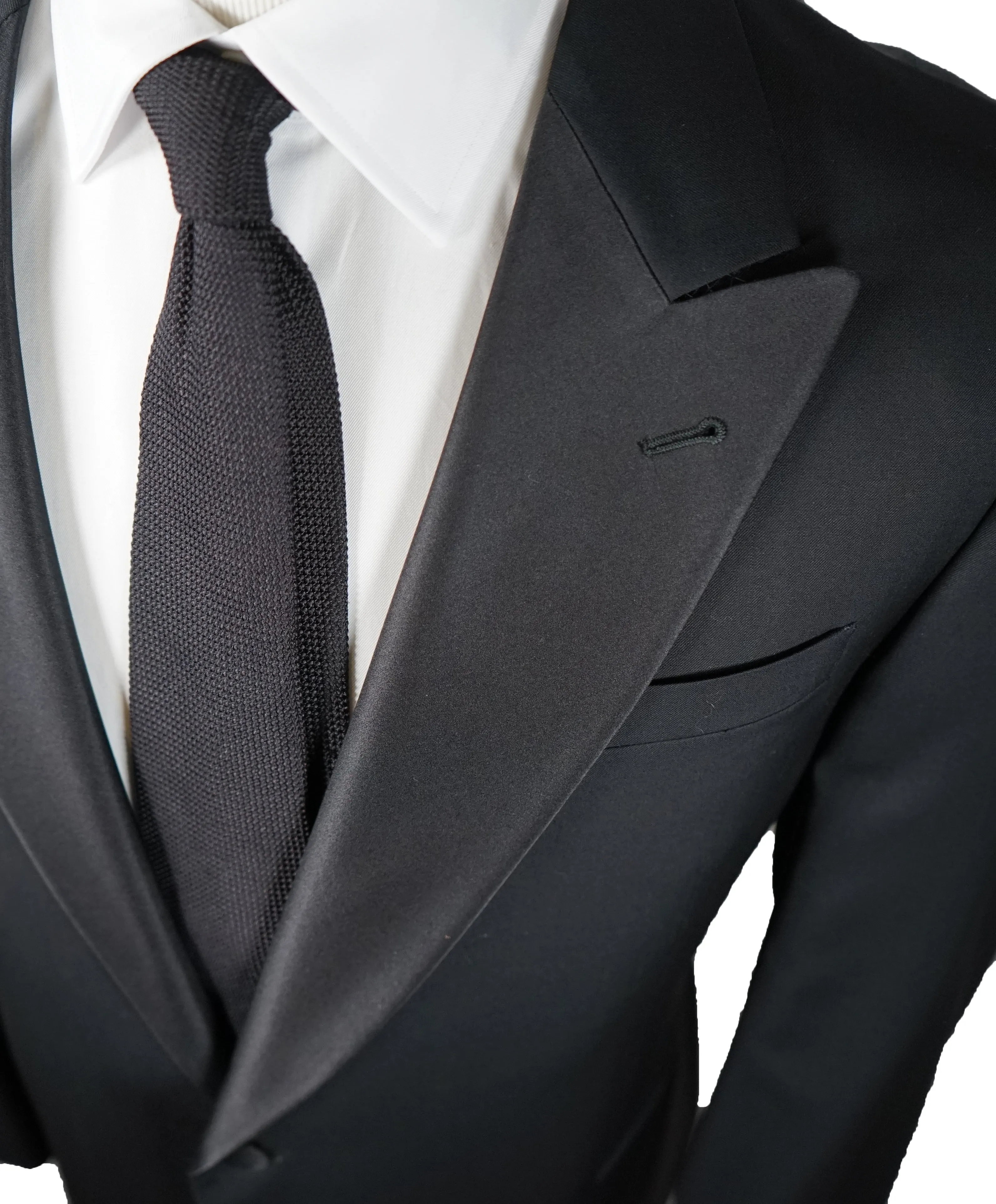 ARMANI COLLEZIONI - “Giorgio” 1-Button Wide Peak Lapel Tuxedo Suit - 46R
