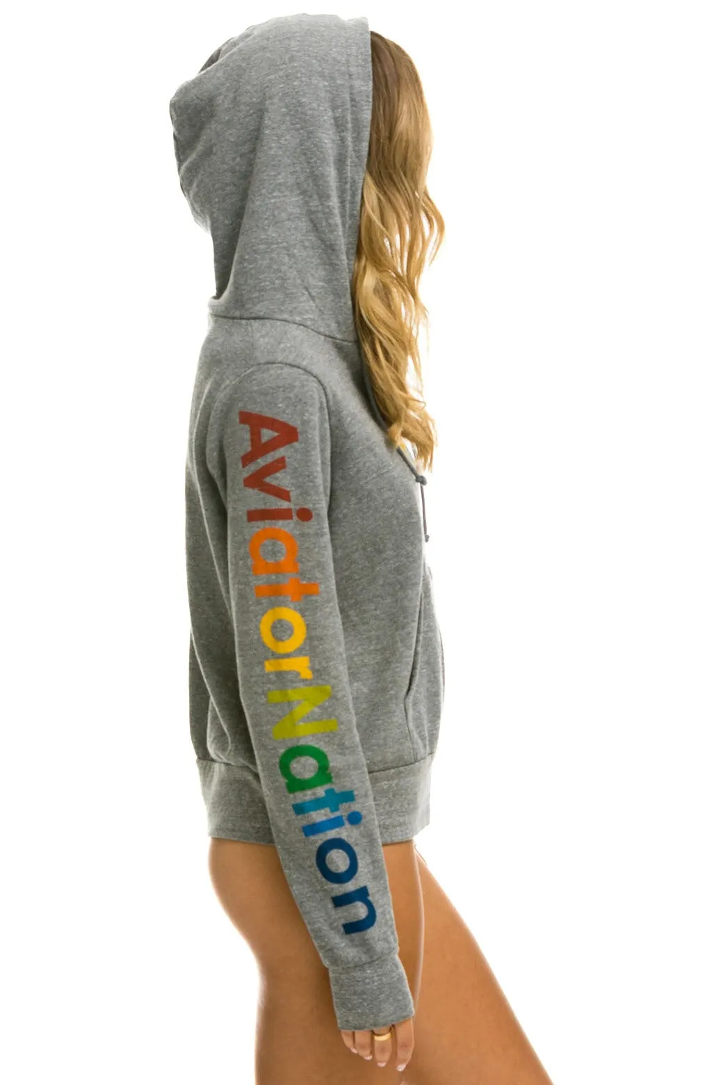 AVIATOR NATION MILL VALLEY HEATHER GREY HOODIE - HEATHER GREY