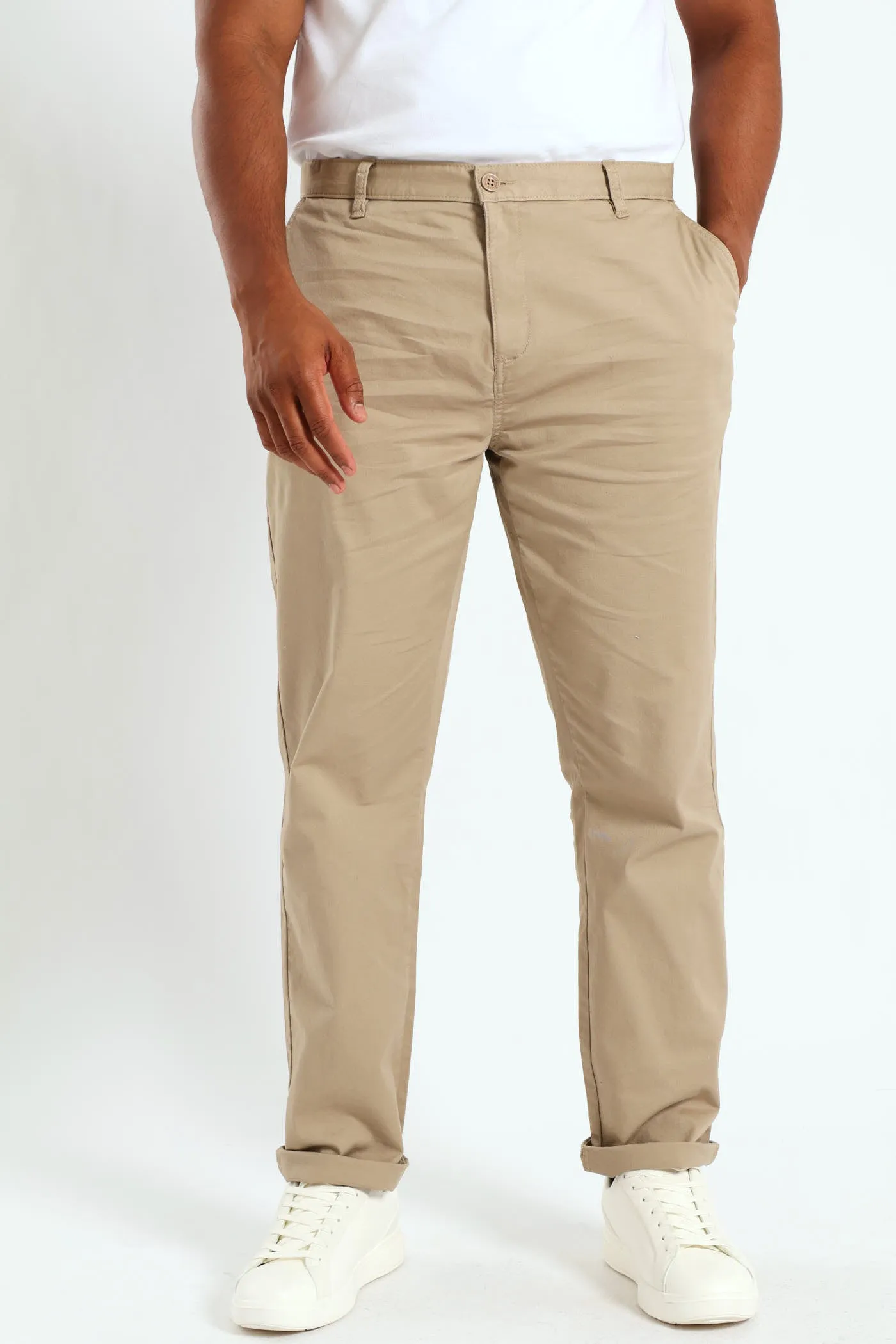 Basic Straight Stretch Chino - Stone