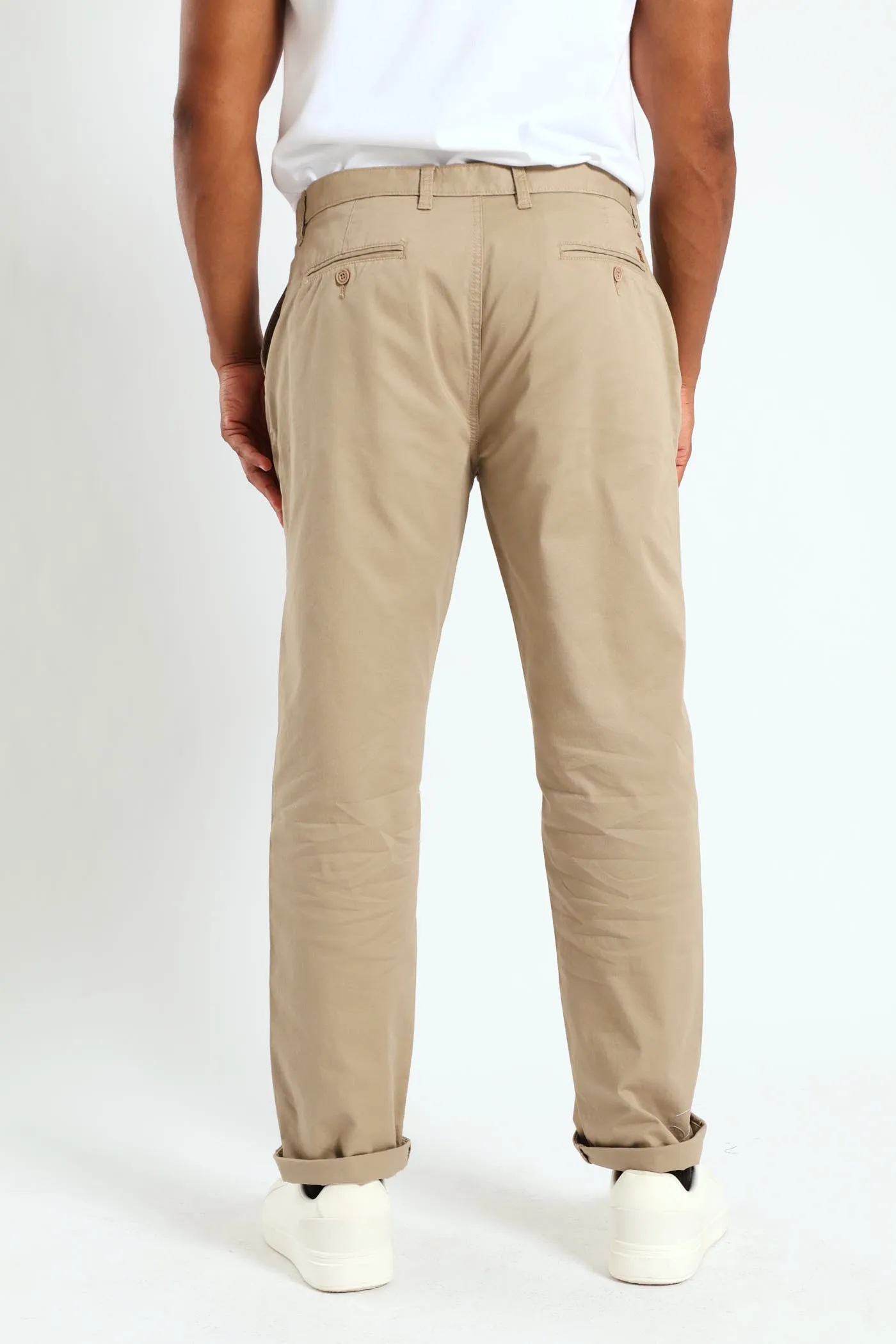 Basic Straight Stretch Chino - Stone