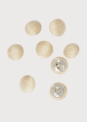 Beige Silk Covered Buttons