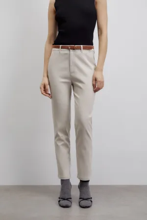 Belted chino trousers - Grey