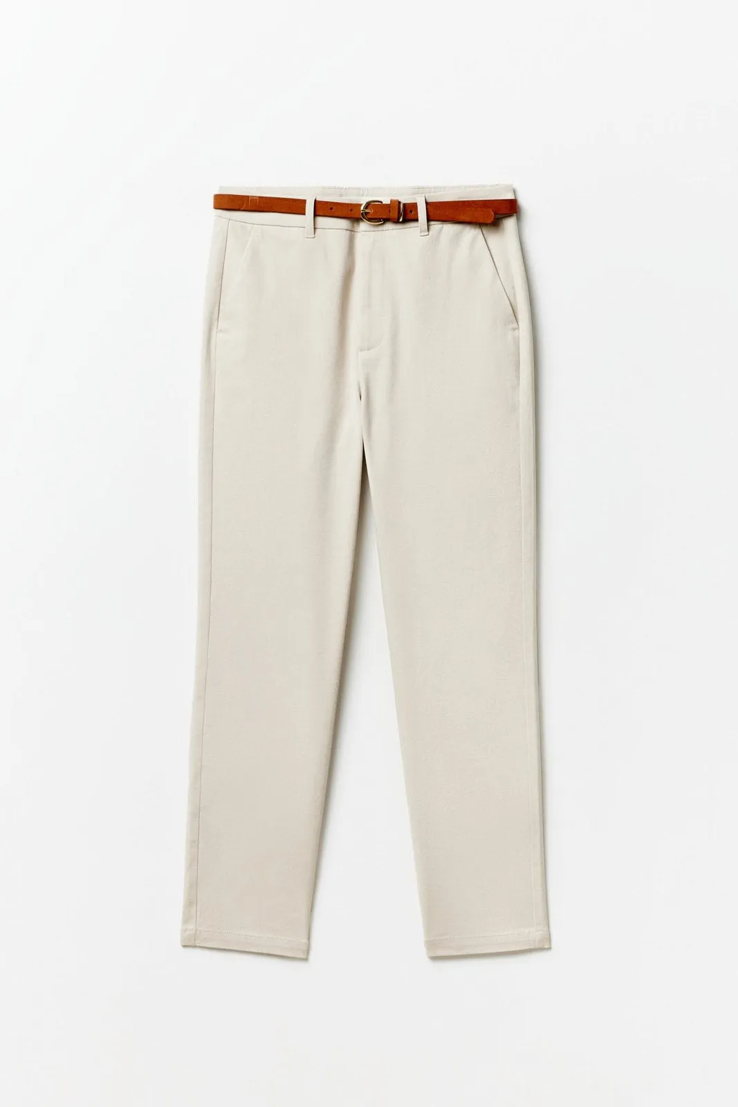 Belted chino trousers - Grey