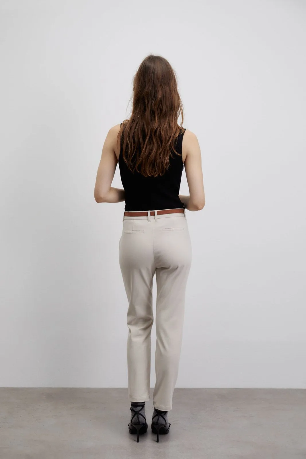 Belted chino trousers - Grey