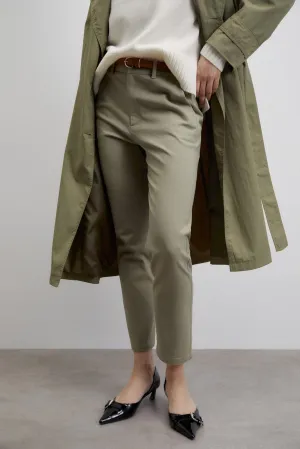 Belted chino trousers - Khaki