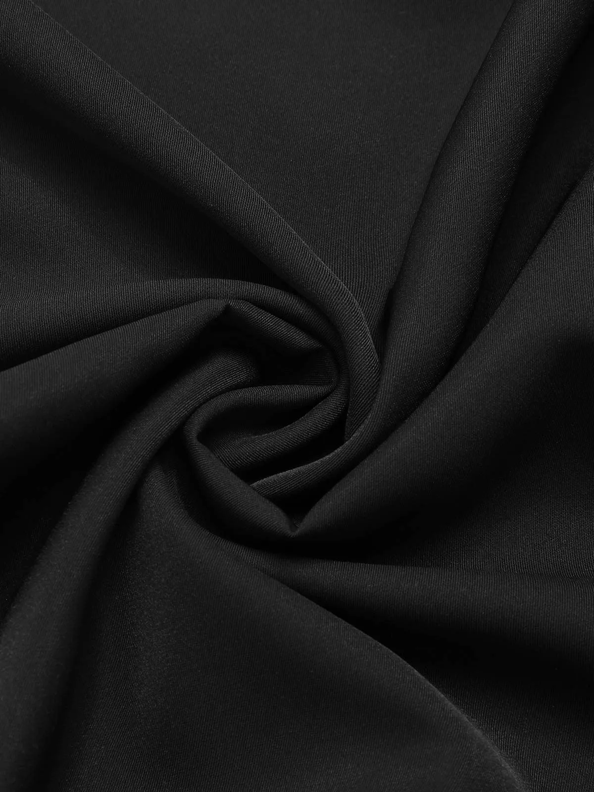 Black 1930s Asymmetric Pleated Fishtail Skirt