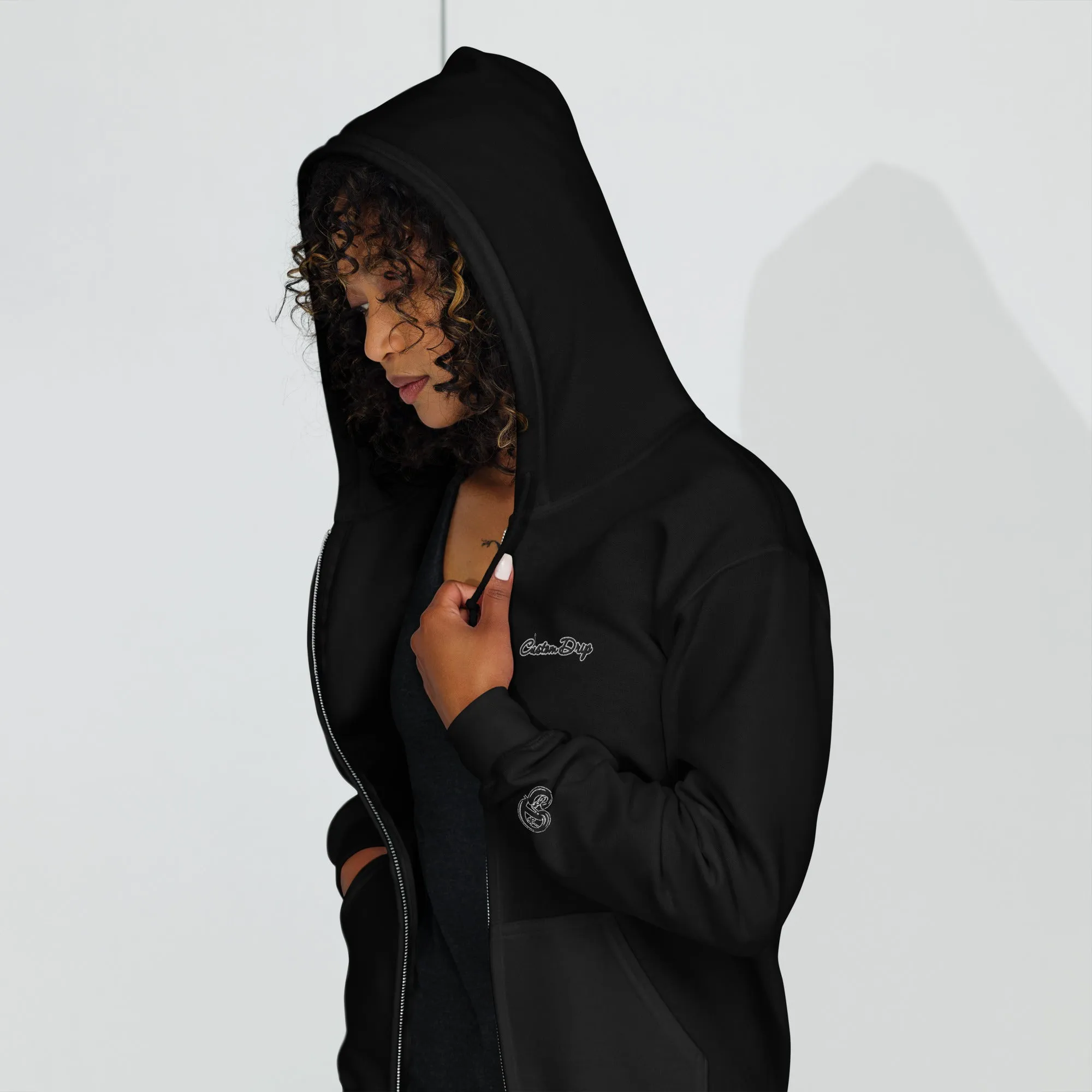 Black & White logo Unisex heavy blend zip hoodie