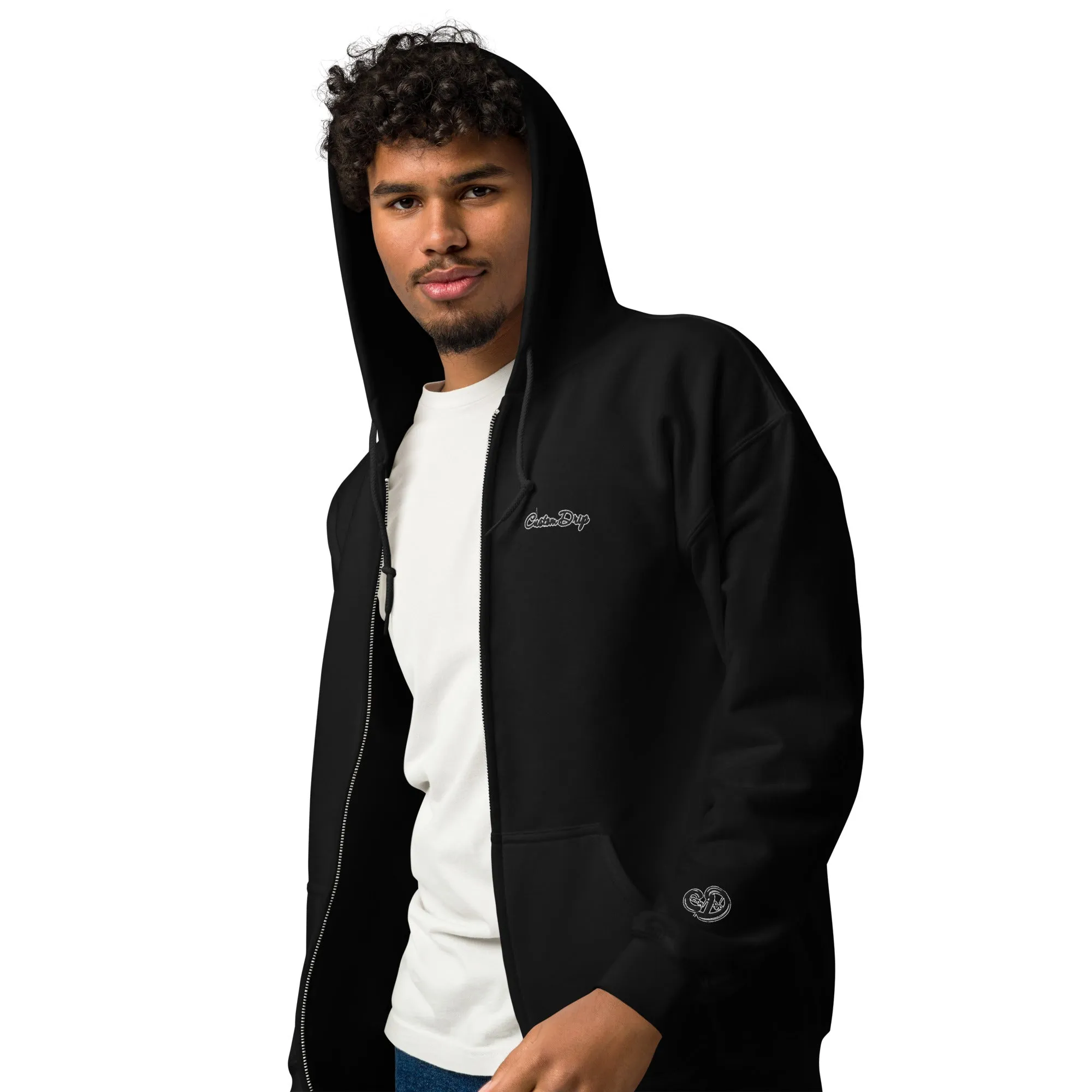 Black & White logo Unisex heavy blend zip hoodie