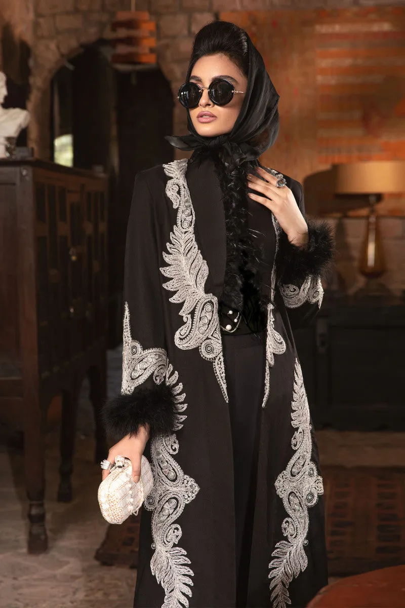 Black and Maroon Embroidered Pakistani Salwar Kameez with Dupatta