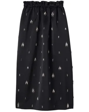 Black Embellished Alexia Skirt
