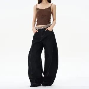 Black Wide-Leg Jeans