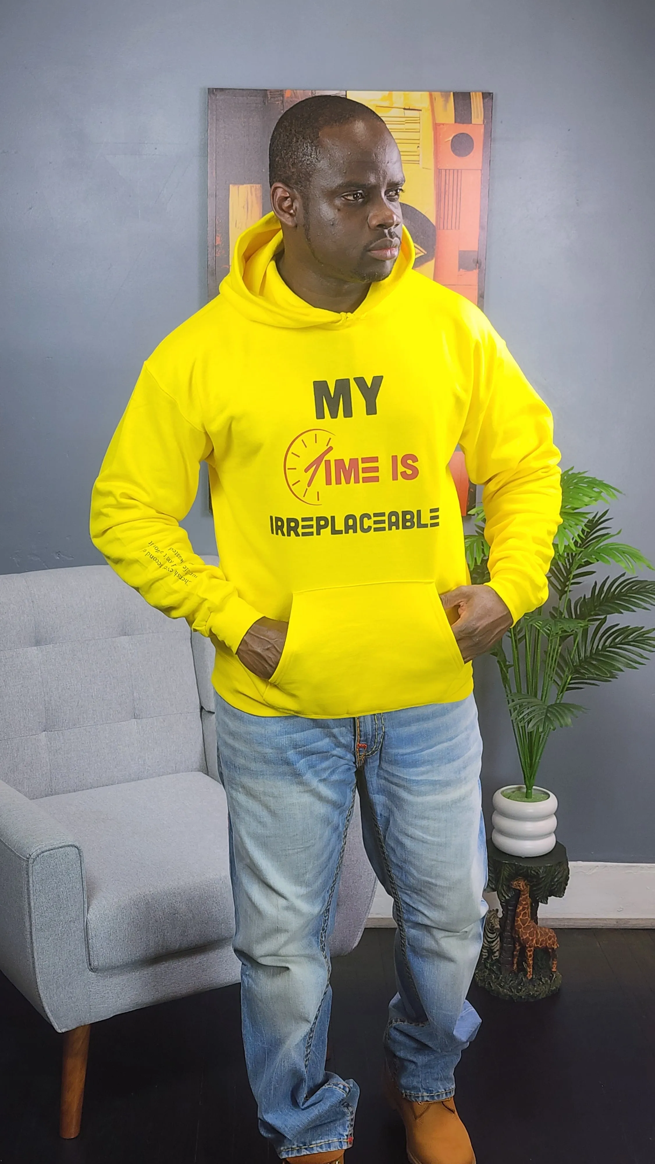 Blue Cavalz Yellow pullover my time hoodie