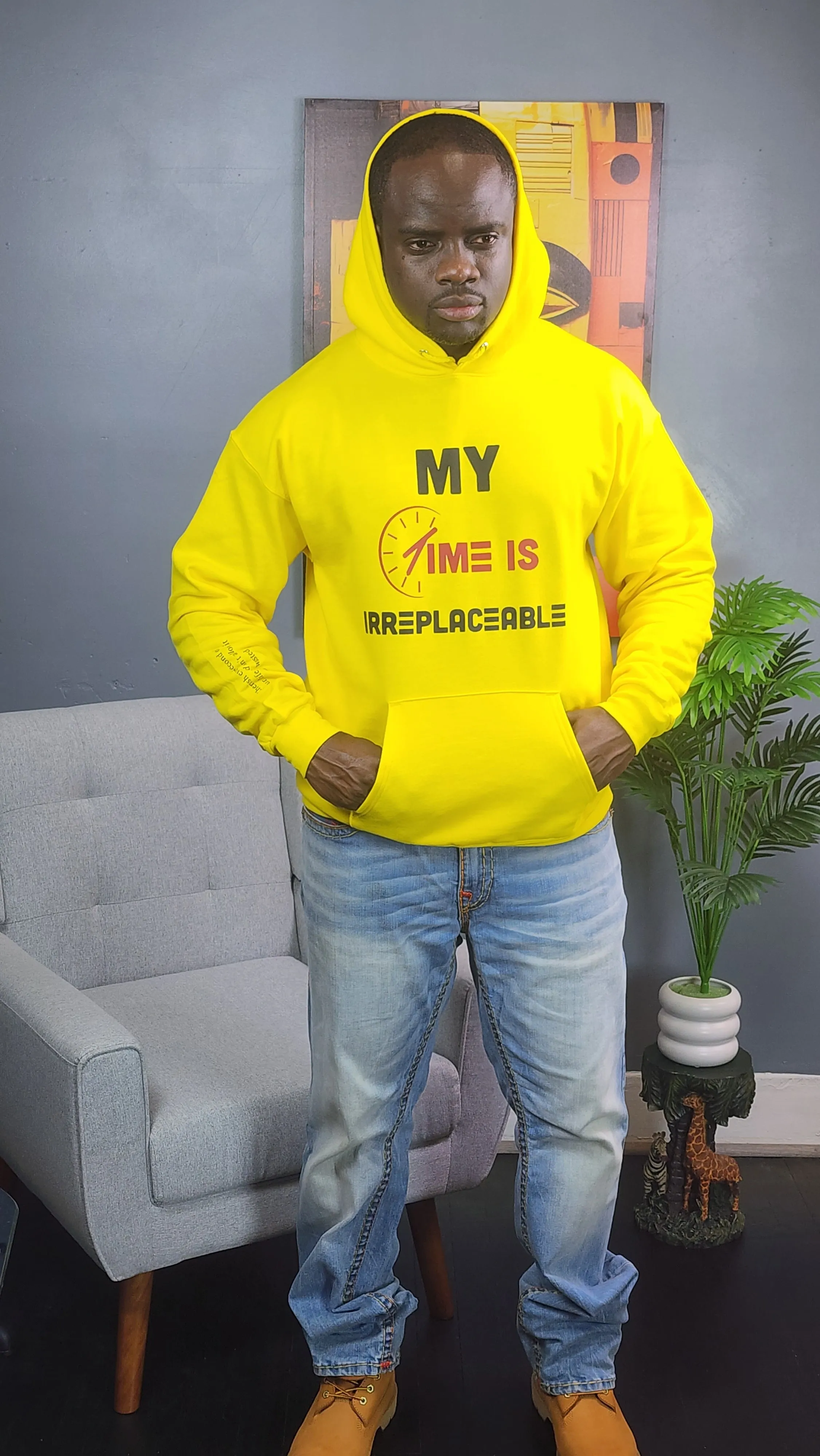 Blue Cavalz Yellow pullover my time hoodie