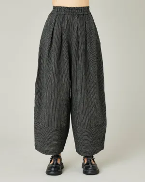 Bobbi Black & Ecru Pencil Stripe Linen Trousers