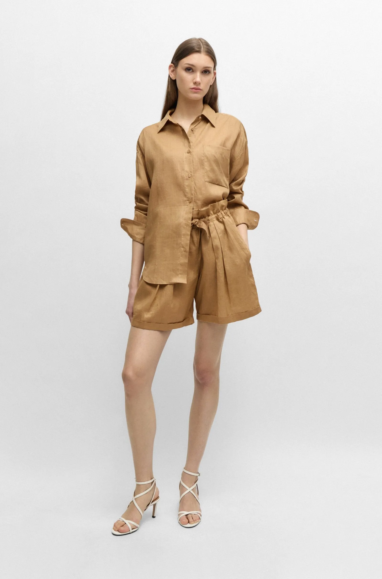 BOSS Blouses Relaxed Fit in Silk - C_BOSTIK 10258344 01-50511766